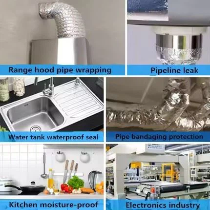 Heat Resistant Aluminum Foil Tape 0.03mm – Premium High-Temp Sealing And Shielding Solution factory